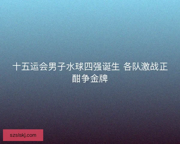 十五运会男子水球四强诞生 各队激战正酣争金牌