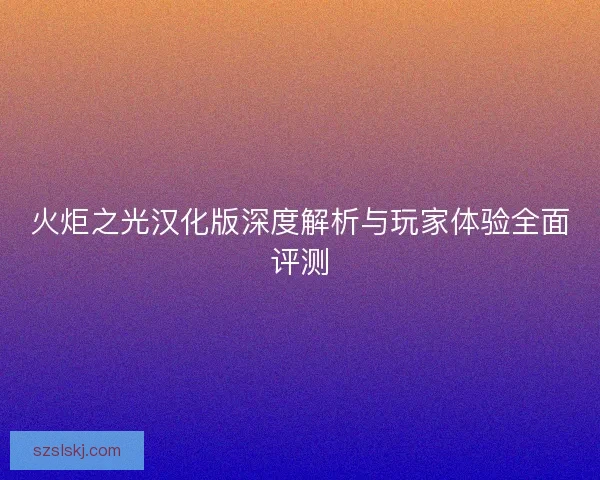 火炬之光汉化版深度解析与玩家体验全面评测
